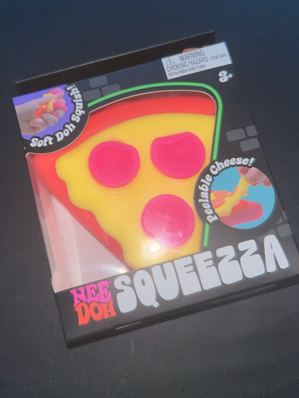 Squeezza Pizza Slice Soft Dough Toy - Yellow & Pink